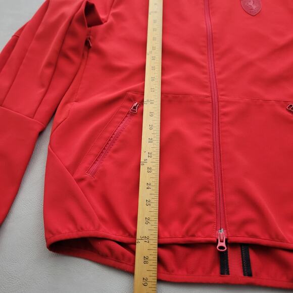 Puma Farrari T7 Jacket Rosso Corsa Men's Size Large Red Track Full Zip - Picture 8 of 14